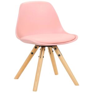 Dětská židle Nakoni ~ plast, dřevěné nohy natura Barva Ružová