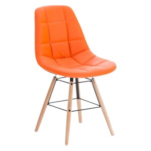 Židle Tammy, dřevěné nohy natura Barva Oranžová