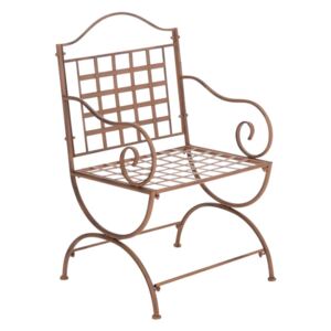 Kovová židle Lotta s područkami Barva Hnědá antik