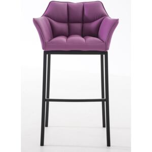Barová židle Damas B4 ~ koženka, černý rám Barva Fialová