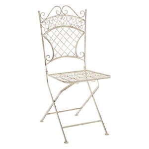 Skládací kovová židle GS11968835 Barva Krémová antik