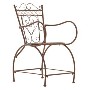 Kovová židle GS11174935 s područkami Barva Hnědá antik