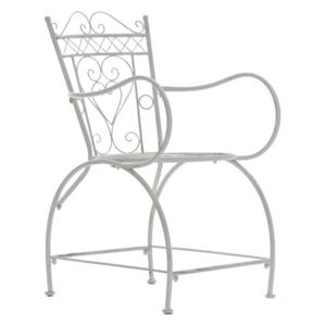Kovová židle GS11174935 s područkami Barva Bílá antik