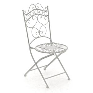 Kovová židle skládací GS11174635 Barva Bílá antik