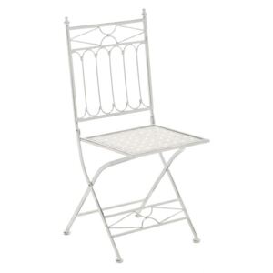 Skládací kovová židle GS19899 Barva Bílá antik