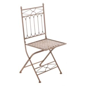 Skládací kovová židle GS19899 Barva Hnědá antik