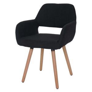 Jídelní retro židle Altena2 látka Barva Černá
