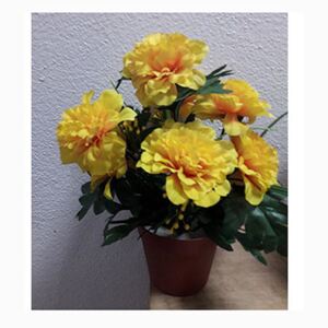 Autronic Azalky v plastovém květináči, umělá květina, barva žlutá 1-0181A