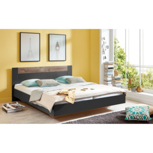 Manželská postel 140x200 cm v šedé barvě grafit typ 291 KN815