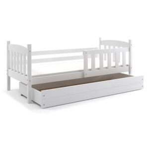 Dětská postel KUBUS + ÚP + matrace + rošt ZDARMA, 80x190, bílý, bílá