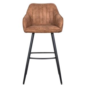 Moebel Living Světle hnědá čalouněná barová židle Sige 102cm