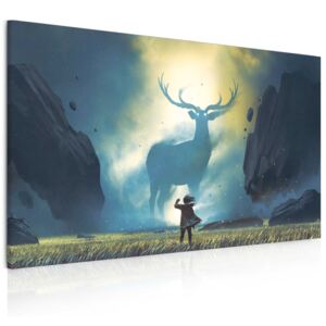 InSmile ® Obraz - majestátní jelen Velikost (šířka x výška): 100x60 cm