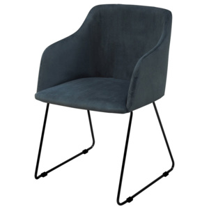 Židle s područkami Blanka (SET 2 ks), tmavě modrá