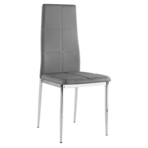 Tempo Kondela Židle LERA - šedá ekokůže / chrom