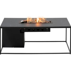 Stůl s plynovým ohništěm COSI- typ Cosi design line černý rám / keramická deska Mdum