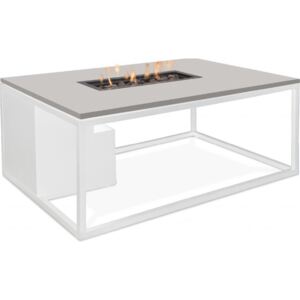 Stůl s plynovým ohništěm COSI- typ Cosiloft 120 bílý rám / deska šedá Mdum