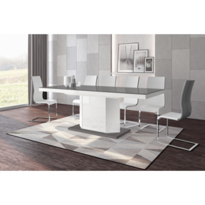 Hubertus Rozkládací jídelní stůl AMIGO Barva nábytku: Šedo/bílá
