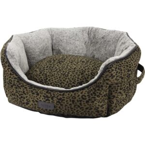 Nobby LEO komfortní pelíšek leopardí hnědá 45 x 40 x 19 cm
