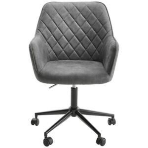 OTOČNÁ ŽIDLE, mikrovlákno, šedá, černá Xora - Otočné židle