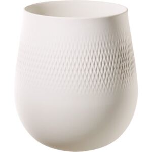 Villeroy & Boch Collier Blanc porcelánová váza Carré, 22,5 cm