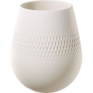 Villeroy & Boch Collier Blanc porcelánová váza Carré, 14 cm