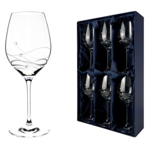 A-KRISTAL Classic - skleničky na červené víno se Swarovski® Elements | sada 6 sklenic