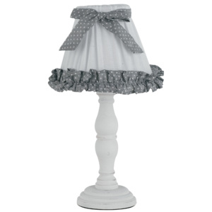 I-CANDY-LUME stolní lampa 1xE27 dřevěný podstavec a textilní stínidlo
