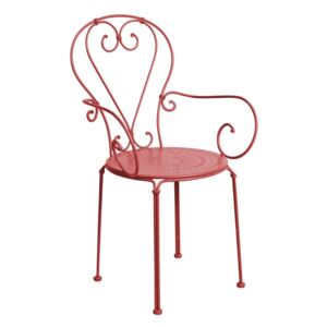 CENTURY Zahradní židle s područkami - červená