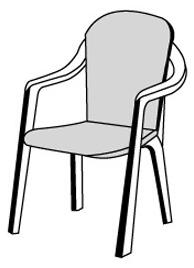 Doppler Polstr na židli D - 6118 monoblok nízký