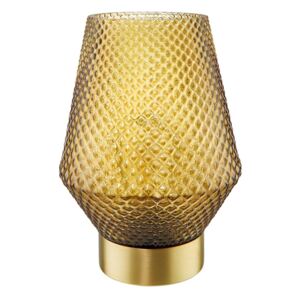 HAILEY LED Skleněná lampa se zlatým okrajem 17,5 cm - zlatá