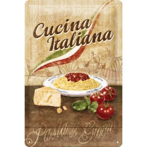 Postershop Plechová cedule - Cucina Italiana - 30x20 cm