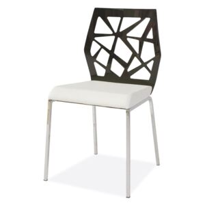 Jídelní židle SEMJON – černá/bílá