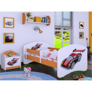 Dětská postel bez šuplíku 160x80cm SUPER FORMULE - oranžová