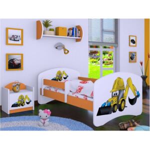 Dětská postel bez šuplíku 160x80cm BAGR - oranžová