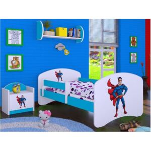 Dětská postel bez šuplíku 180x90cm SUPERMAN - modrá