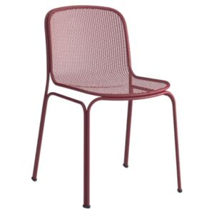Tmavě červená kovová zahradní židle COLOS VILLA 1