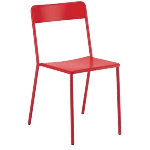 Červená kovová zahradní židle COLOS C 1.1/1