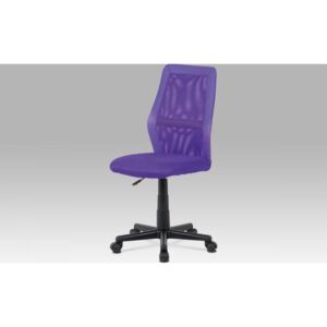 Autronic Kancelářská židle, fialová MESH + ekokůže, výšk. nast., kříž plast černý AUKA-V101 PUR
