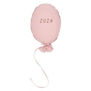 Polštářek balón pudrová růžová Barva výšivky: Tyrkysová, Nápis: HELLO