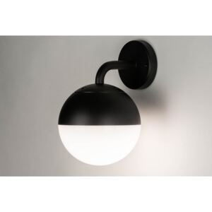 Venkovní kulaté nástěnné LED svítidlo Mona Black Plus (Nordtech)