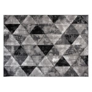 Moderní kusový koberec BALI C603A Trojúhelníky světle šedý / bílý Rozměr: 80x150