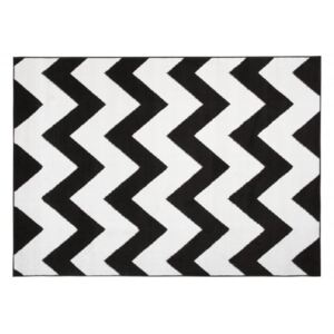 Moderní kusový koberec BALI C437A černý / bílý Rozměr: 80x150 cm