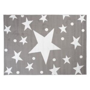 Moderní kusový koberec BALI C440A Hvězdy světle šedý / bílý Rozměr: 80x150