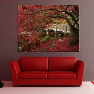 Obraz - japonská zahrada pátno na podrámku 50 x 50 cm