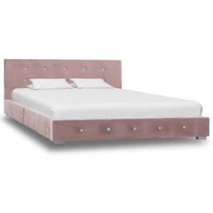 Rám postele růžový samet 120 x 200 cm