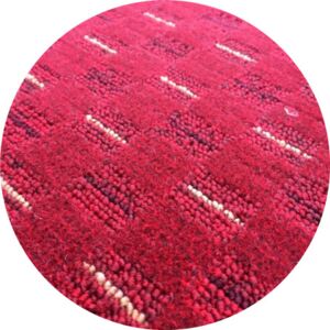 Vopi koberce Kusový koberec Valencia červená kulatý - 120x120 (průměr) kruh cm
