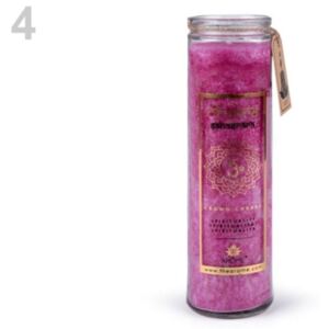 Vonná svíčka ve skle velká - 4 fialovorůžová spiritualita Stoklasa