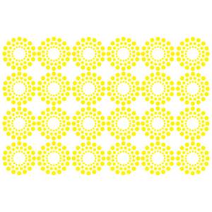 Samolepka na zeď KVĚTINY 1 Barva: žlutá