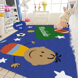 GDmats © GDmats© -kusový koberec - dětský s vlastním jménem- dark blue, Rozměr 85 x 150 cm, Druh zakončení S obšitím, Materiál GD 550 Klasik