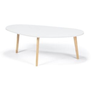 Bílý konferenční stolek loomi.design Skandinavian, délka 120 cm